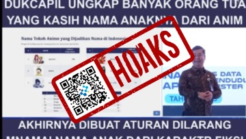 [HOAKS] Dukcapil Larang Nama Anak dengan Tokoh Anime