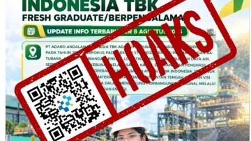 [HOAKS] Link Rekrutmen Kerja Adaro Andalan Indonesia