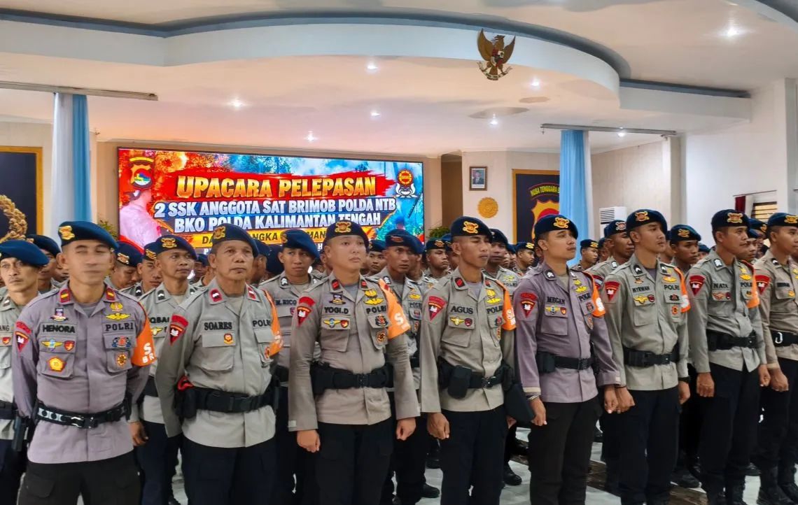 Polda NTB Kirim 200 Personel Brimob untuk Bantu Penanganan Karhutla di Kalimantan Tengah