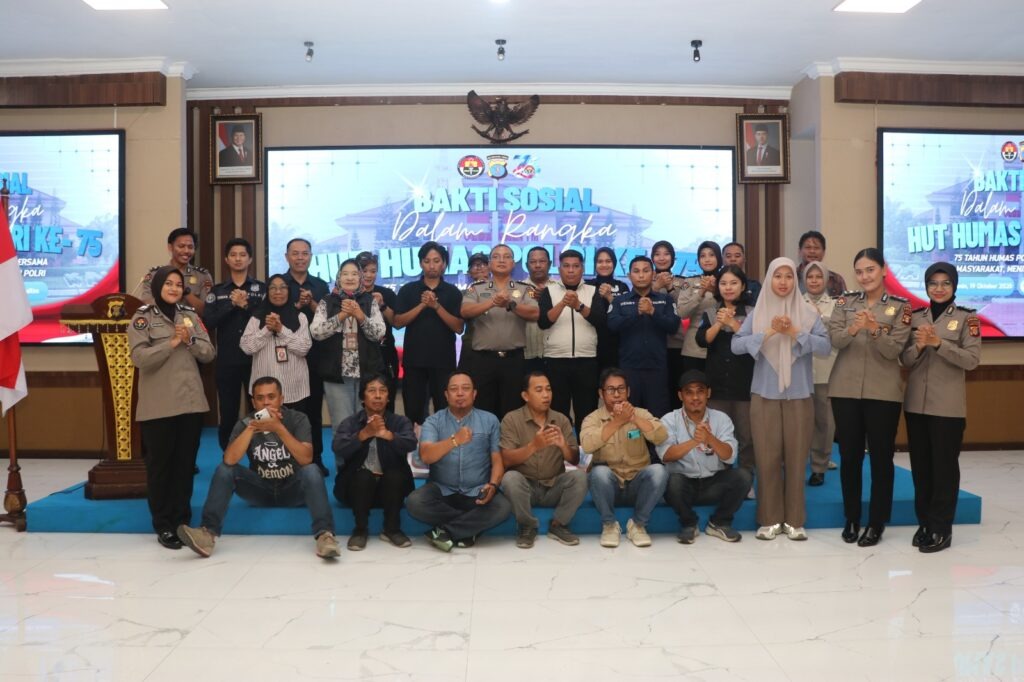 Bidhumas Polda Kaltim Gelar Bakti Sosial untuk Awak Media Dalam Rangka Hari Jadi Humas Polri ke-75