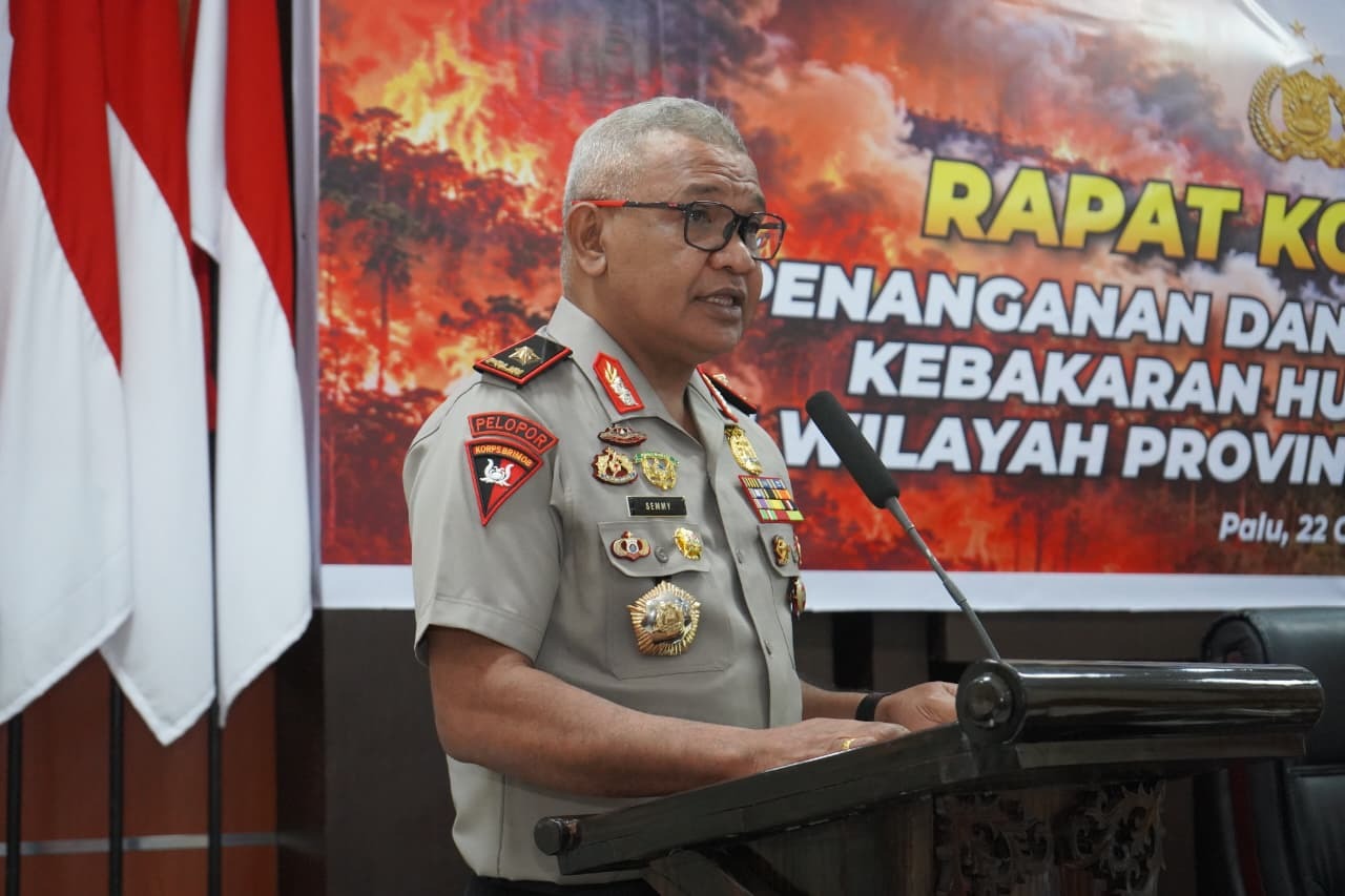 Pimpin Rakor Karhutla, Wakapolda Sulteng Tekankan Pentingnya Sinergi dan Kesiapsiagaan