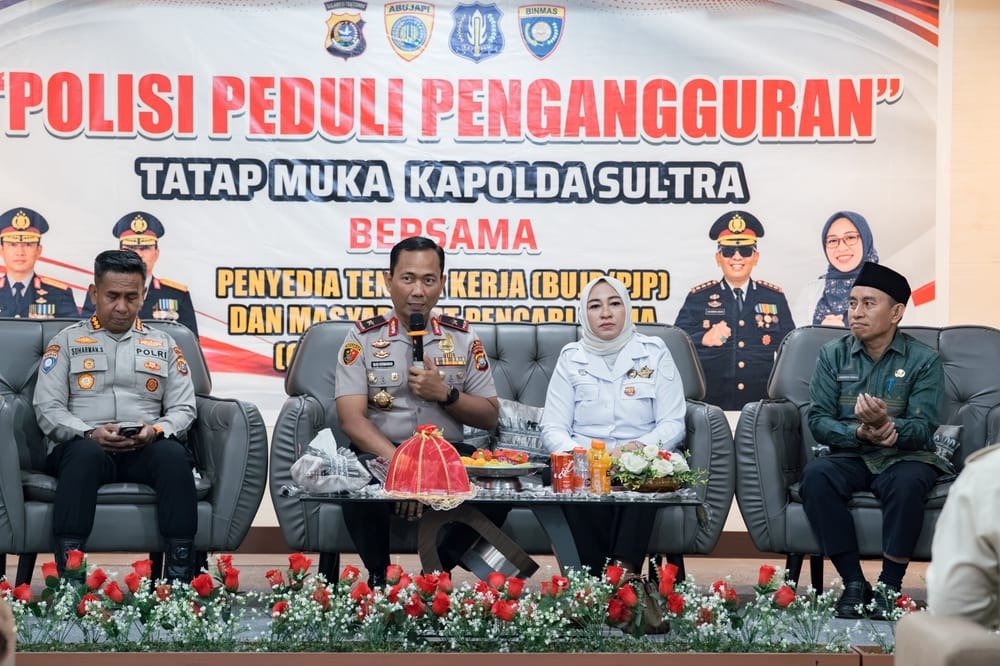 Polda Sultra Gelar Program Poliran, Bantu Hubungkan Pencari Kerja dengan Perusahaan