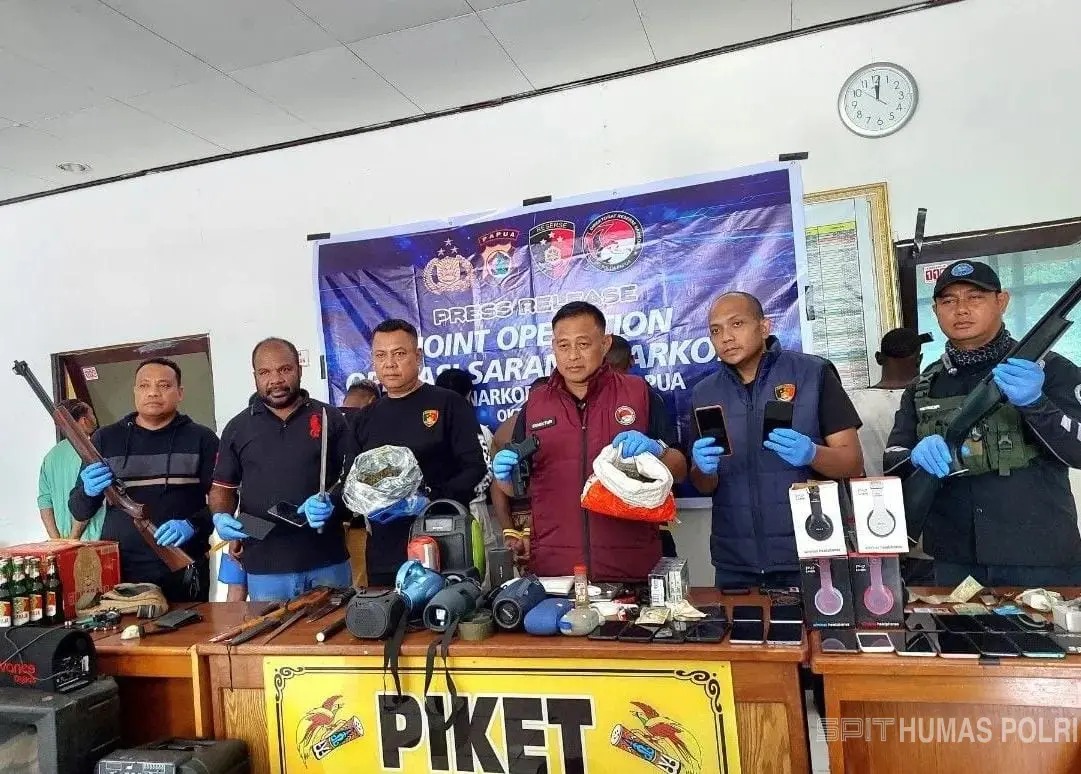 Operasi Sarang Narkoba 2026, Polda Papua dan BNN Amankan 10 Kg Ganja serta 10 Orang