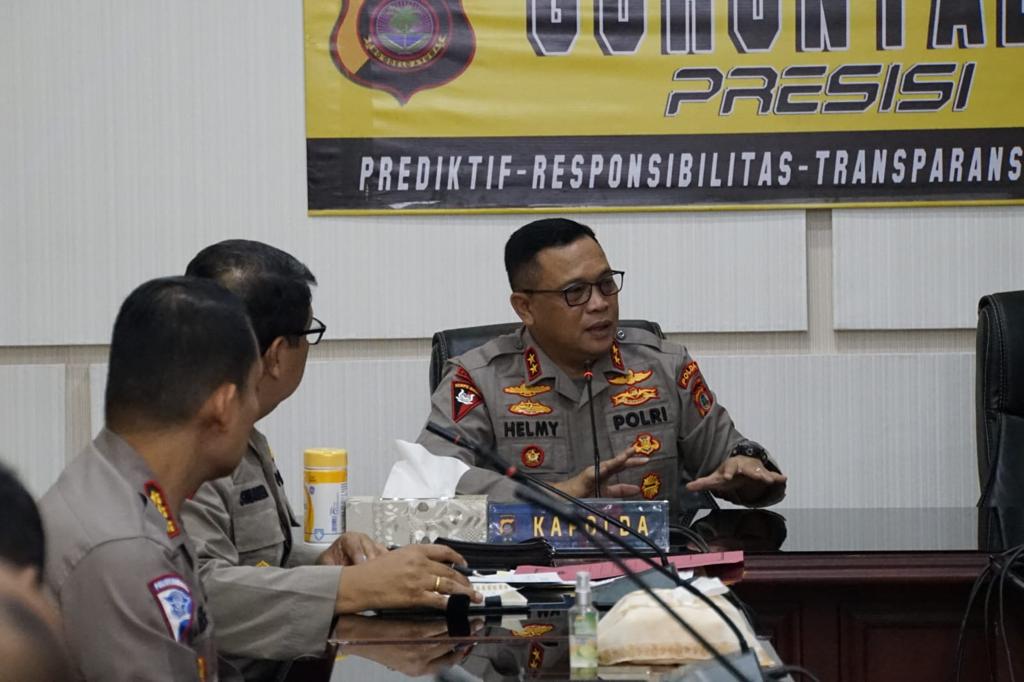 Polri Gelar Rapat Panitia Dalam Rangka Kunjungan Kerja Studi Lemhanas RI di Polda Gorontalo