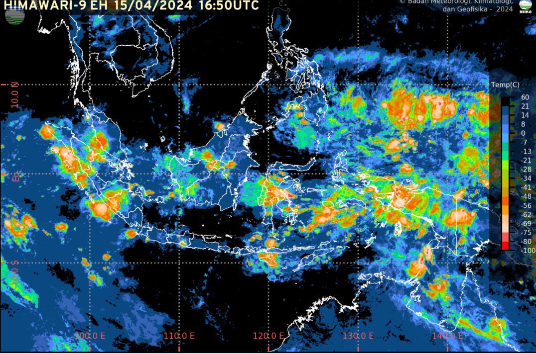 BMKG Prediksi Hujan Intensitas Sedang-Lebat Terjadi pada 16-21 April