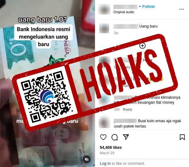 [HOAKS] Resmi, Bank Indonesia Keluarkan Uang Rp 1.0
