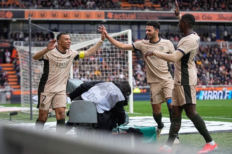 Lorient Dipermalukan Oleh PSG dengan Skor Telak 1-4, Mbappe 43 Gol Musim Ini