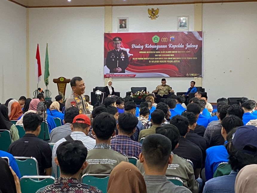 Kapolda Jateng Laksanakan Dialog Kebangsaan dan Mengajak Mahasiswa Untuk Menjaga Situasi Kamtibmas Pasca Pemilu 2024 di UNDARIS