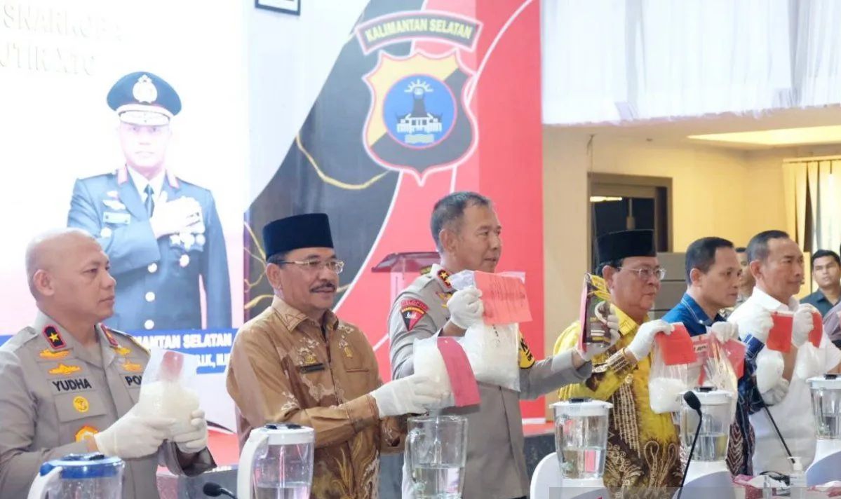 Polda Kalsel Jerat Pasangan Bandar Narkoba Pasal TPPU