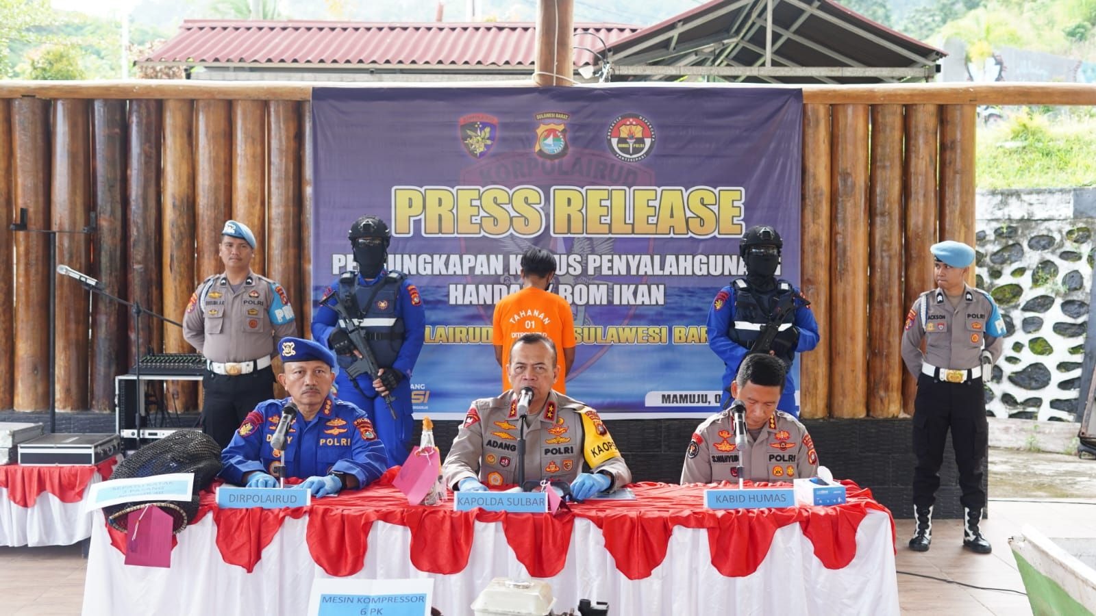 Polda Sulbar Tangkap Pelaku Penyalahgunaan Handak Bom Ikan