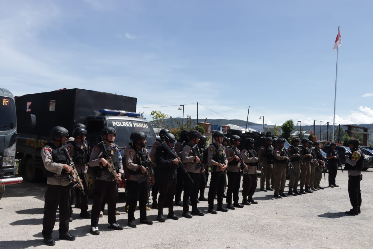 Polres Paniai Lakukan Patroli Kamtibmas Pasca Penyerangan dan Pembakaran oleh KKB