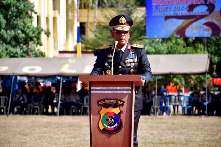 Pimpin Apel HUT Bhayangkara-79. Kapolda NTT Minta Kritikan dan Masukan Masyarakat