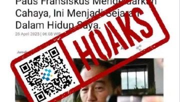 [HOAKS] Peti Jenazah Paus Fransiskus Keluarkan Cahaya