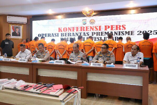 18 Hari Operasi Berantas Premanisme, Polda Sulut dan Jajaran Ungkap 189 Kasus dan Amankan 63 Tersangka