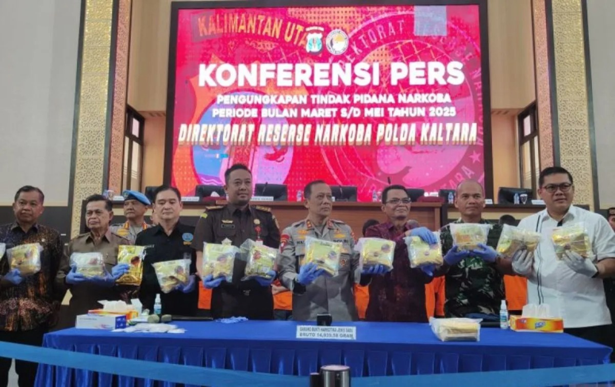 Bulan Maret Hingga Mei 2025, Polda Kaltara Berhasil Sita 14,9 kg Sabu