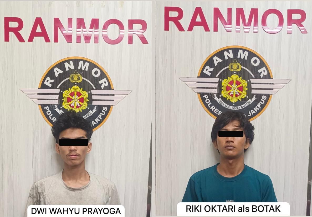 Dua Pelaku Jambret Sadis Diciduk Saat Tidur di Kos-Kosan