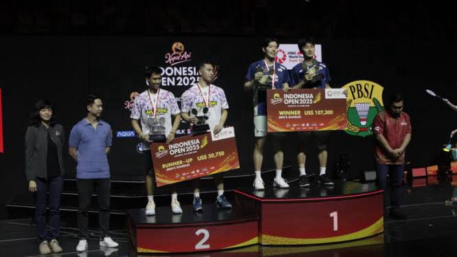 Sabar/Reza Runner Up Indonesia Open 2025 Kalah dari Wakil Korea Selatan