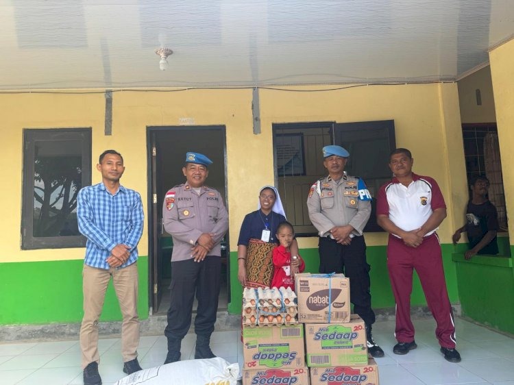 Jelang HUT Bhayangkara ke-79, Bidpropam Polda NTT Gelar Baksos di Panti Asuhan Bhakti Luhur Baumata