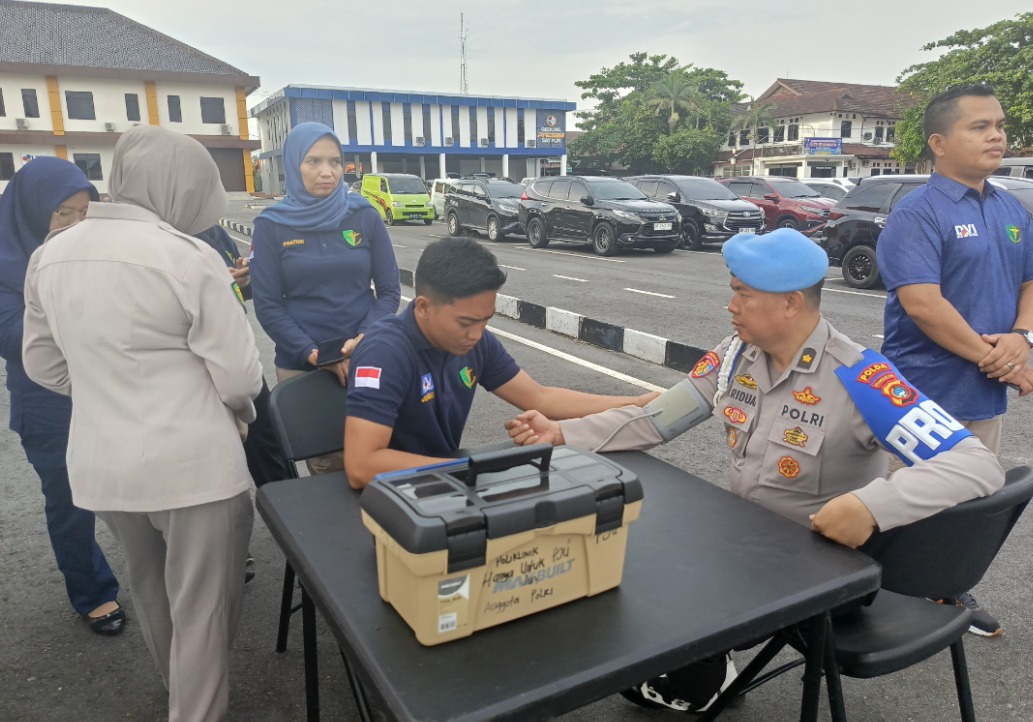 Dkung Pelaksanaan Kinerja, Bid Dokkes Polda Babel Gelar Pemeriksaan Kesehatan Personel