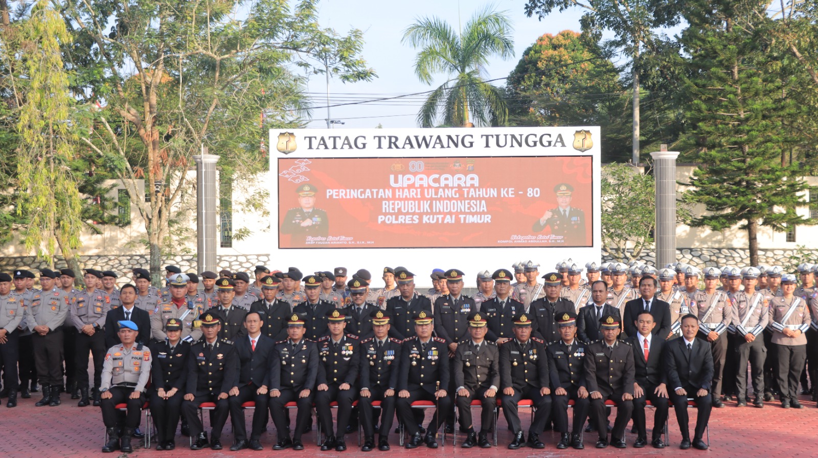 Upacara Peringatan HUT Kemerdekaan RI ke-80, Kapolres Kutim: Teladani Semangat Para Pahlawan