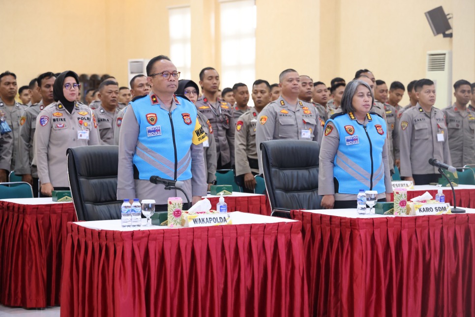Polda DIY Gelar Pengambilan Sumpah dan Penandatanganan Pakta Integritas Seleksi Dikbangpimti Hingga SBP