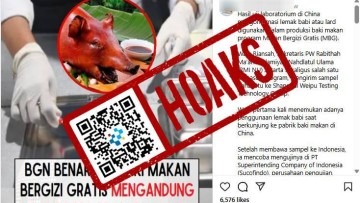 [HOAKS] BGN Akui Ompreng MBG Mengandung Minyak Babi