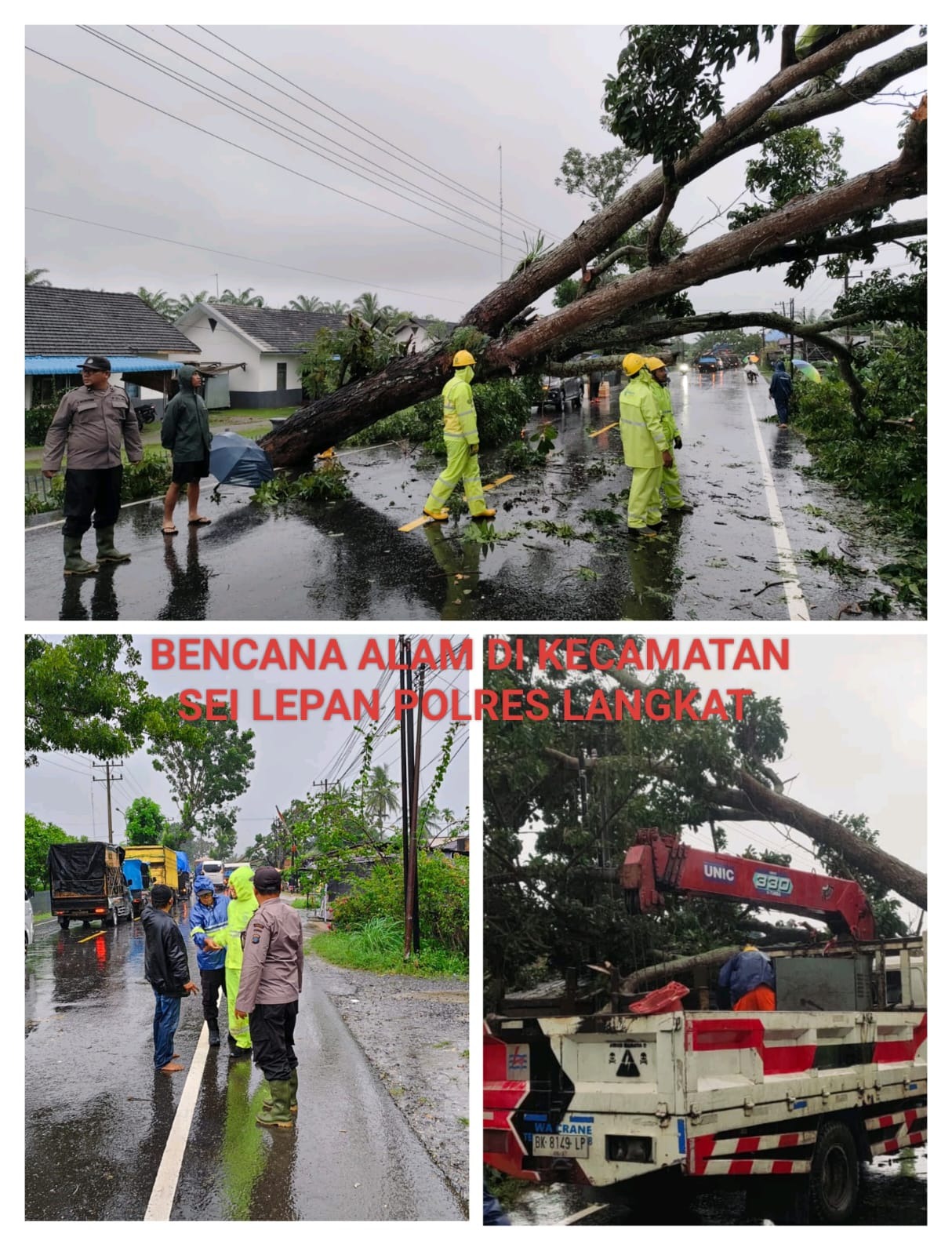 Update Terbaru Bencana Alam di Langkat: Polisi Bergerak Cepat Lakukan Evakuasi, Pengaturan Lalulintas, dan Koordinasi Lintas Instansi