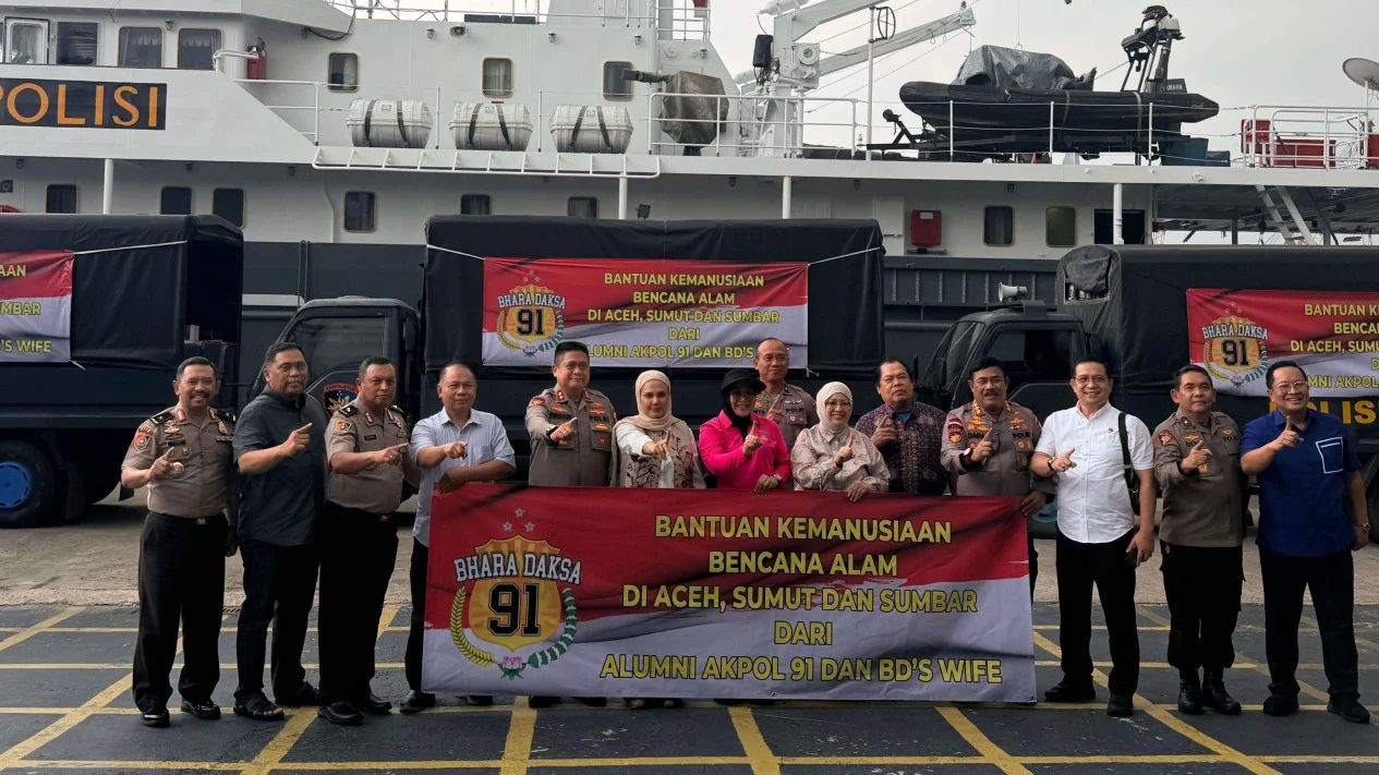 Sesuai Arahan Kapolri, Akpol 91 Salurkan Bantuan ke Sumatera-Aceh