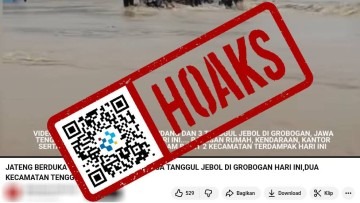 [HOAKS] Dua Kecamatan di Kabupaten Grobogan Tenggelam