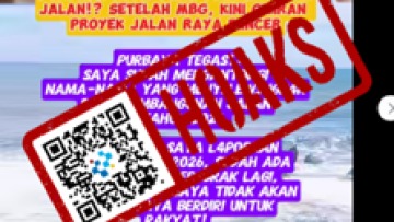 [HOAKS] Purbaya Audit Dana Pembangunan Jalan Raya