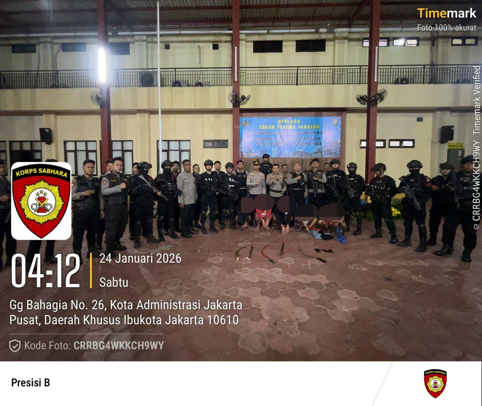 Patroli Presisi Polres Metro Jakpus Ringkus 6 Remaja Bersenjata Tajam