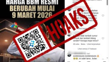 [HOAKS] Harga BBM Naik pada Bulan Maret 2026