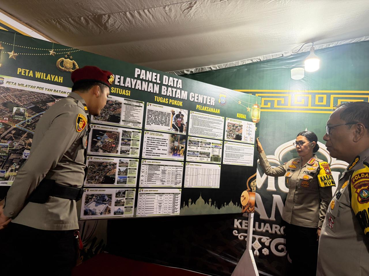 Karendalopsda dan Kasatgas Humas Polda Kepri Tinjau Pos Pelayanan Batam